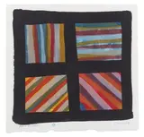 Bands of colours in four directions by Sol LeWitt, 1991, Gouache, sold Nov 2024