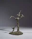 L'homme et l'arbre by Roseline Granet, Bronze patiné, sold Nov 2024