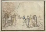 La naissance du roi de Rome by Jean-Baptiste Isabey, Aquarelle, plume et encre noire, annotée et datée en bas à droite « J, sold Nov 2024