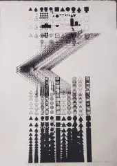 Composition by Constantin Xenakis, Lithographie, sold Feb 2024