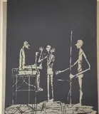 Personnages by Louis Cane, 1989, Lithographie sur toile, sold Feb 2024