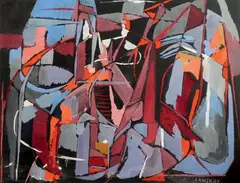 Composition by André Lanskoy, Gouache, sold Jun 2014
