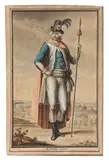 Garde nationale devant une vue de Paris by Philippe Chéry, Aquarelle sur traits de crayon noir, sold Apr 2025