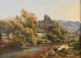 Vue de Subiaco by Grégoire Flacheron, Toile, sold Apr 2025