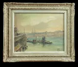 Lyon, La Saône et les clochers de Saint-Nizier by Yvonne Récamier, Aquarelle, sold Sep 2025