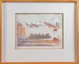 La place Bellecour by Jacques Truphémus, 1982, Lithographie en couleur, sold Sep 2025