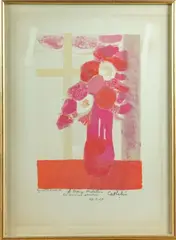 Bouquet de fleurs by Bernard Cathelin, 1968, Lithographie en couleurs, sold Sep 2025