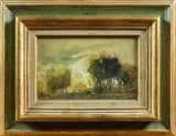Levé du jour by Fleury Linossier, 1971, Technique mixte, huile, gouache et encre sur carton, sold Sep 2025
