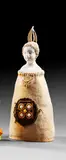 La suivante by Fabienne Auzolle, 2006, Céramique peinte et assemblage de métal et pierres, sold Sep 2023