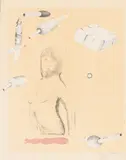 Sans titre by Joël Kermarrec, Technique mixte et collage sur papier millimétré, sold Sep 2023