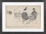 Caricature "Je ne puis partager votre amour, mon cher, j'ai tant de difficultés à faire partager le mien by Michel Samanos, Encre et crayons sur papier, sold Mar 2025