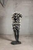 dit ARMAN Diego STRAZZER éditeur La bien vêtue II by Arman, 2004, Epreuve en bronze à patine brun - vert et accumulation de porte-manteaux, sold Mar 2025