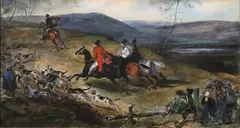 Scène de chasse à courre by Eugène Lami, Aquarelle gouachée, sold Apr 2025