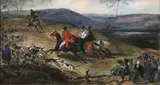 Scène de chasse à courre by Eugène Lami, Aquarelle gouachée, sold Apr 2025