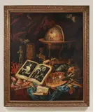 Vanité au globe céleste de Tycho Brahe, aux coquillages et à la palette by Carstian Luyckx, Toile, sold Apr 2025