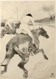 Le Jockey by Henri de Toulouse-Lautrec, 1899, Lithographie en noir sur chine, sold Apr 2025