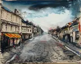 Rue animée by Maurice de Vlaminck, Encre et gouache, sold Apr 2025