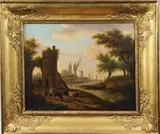 Paysage fluvial by Frans Swagers, Toile d'origine, sold Jan 2026