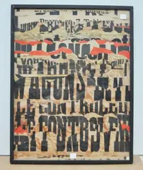 Sans titre by Arthur Aesbacher, 1966, Collage d’affiches déchirées contrecollées sur carton signé en bas à droite et daté, sold May 2020