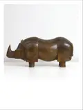 Rhinoceros IV by François-Xavier Lalanne, 1990, Bronze sculpture with brown golden patina, sold Dec 2019