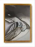 Escalier rue de Seine (Autoportrait), circa 1979-1980 by Sam Szafran, Pastel et gouache sur papier contrecollé sur panneau, sold Dec 2019