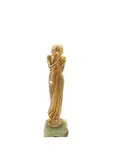 La Frileuse by Alexandre Auguste Caron, Épreuve en bronze doré, sold Jun 2023
