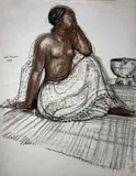 La Malgache by André Maire, 1959, Pastel signé et daté vers le haut à gauche, sold Mar 2021