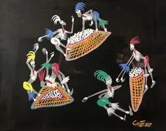 Les danseurs by Marcel Gotène, Gouache signée en bas à droite, sold Mar 2021