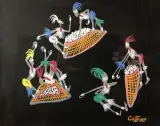 Les danseurs by Marcel Gotène, Gouache signée en bas à droite, sold Mar 2021