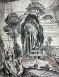 La vietnamienne chez le fabriquant de jarres (Siem Reap) by André Maire, Fusain et pastel signé en bas à droite, sold Mar 2021