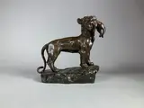Lionne et lionceau by Georges Omerth, Epreuve en bronze à patine brun-rouge nuancé, sold Feb 2021