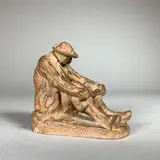 pour SEVRES Le berger assis by Jules Dalou, Epreuve en terre cuite, sold Feb 2021