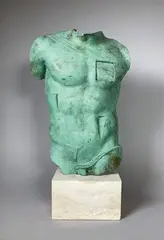 Persée by Igor Mitoraj, Epreuve en bronze à patine vert nuancé signée en bas à droite, justifiée, sold Feb 2021
