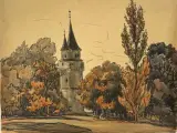 Château de Foix by Jan Peszke, Aquarelle, sold Mar 2026