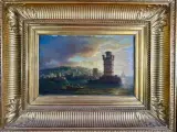 Vue du port de Rhodes by Eugène Flandin, Panneau, une planche, non parqueté, sold Mar 2026