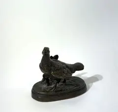 Perdrix by Jules Moigniez, Bronze à patine brune, sold Mar 2026