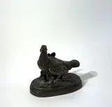 Perdrix by Jules Moigniez, Bronze à patine brune, sold Mar 2026