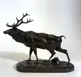 Cerf by Henri Alfred Jacquemart, Bronze à patine maron, sold Mar 2026