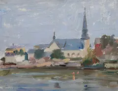 La Malbaie, PQ by Robert Pilot, oil on board, sold Aug 2024