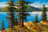 Howe Sound Vista by Rod Charlesworth, oil on canvas, sold Jul 2024