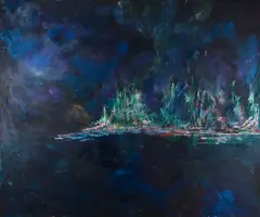 Northern Island by Barbara McGivern, acrylic on canvas, sold Jul 2024