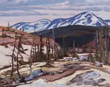 Sunny Mountain by Maurice Hall Haycock, 1971, oil on canvas, sold Jul 2024