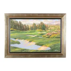 Tee Time Shadows by Howard Behrens, Oil on canvas, sold Feb 2026