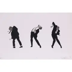 Men in the cities, Planche I - 1990 by Robert Longo, Lithographie en noir sur papier Arches, toutes marges, sold Dec 2019