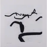 Combinaison aléatoire de lignes indeterminées - 1993 by Bernar Venet, Eau-forte et aquatinte en noir sur papier vélin, toutes marges, sold Dec 2019