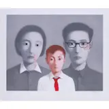 Big Family, issue du portefeuille "Bloodline" - 2003 by Zhang Xiaogang, Lithographie en couleurs sur papier vélin, toutes marges, sold Dec 2019