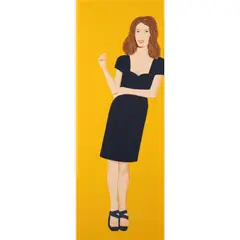 Cecily (Brown), Black Dress II - 2015 by Alex Katz, Sérigraphie en noir sur papier Saunders Waterford 425gsm, toutes marges, pleine page, sold Dec 2019