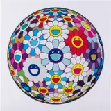 Flower Ball - 2013 by Takashi Murakami, Lithographie Offset en couleurs sur papier plastifié, toutes marges, sold Dec 2019