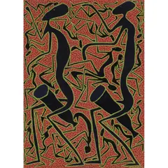 Sans titre by Mode Muntu, Huile sur papier, sold Jun 2020