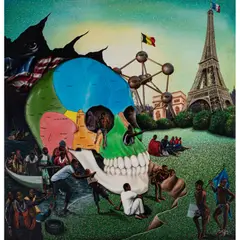 Sans titre (vanité) by Amani Bodo, 2019, Acrylique sur toile, sold Jun 2020